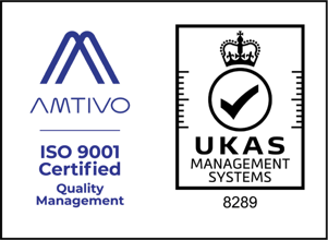 ISO 9001:2015 certified — AMTIVO, UKAS Management Systems (cert 8289)