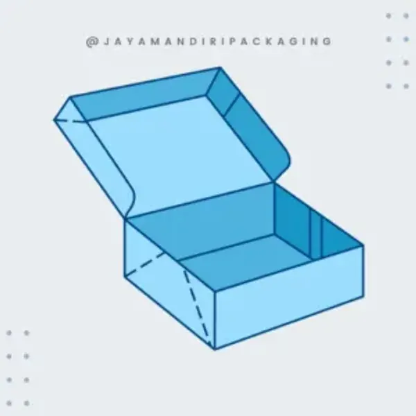 Diagram Die-cut / mailer. Ilustrasi konstruksi karton box JMP.