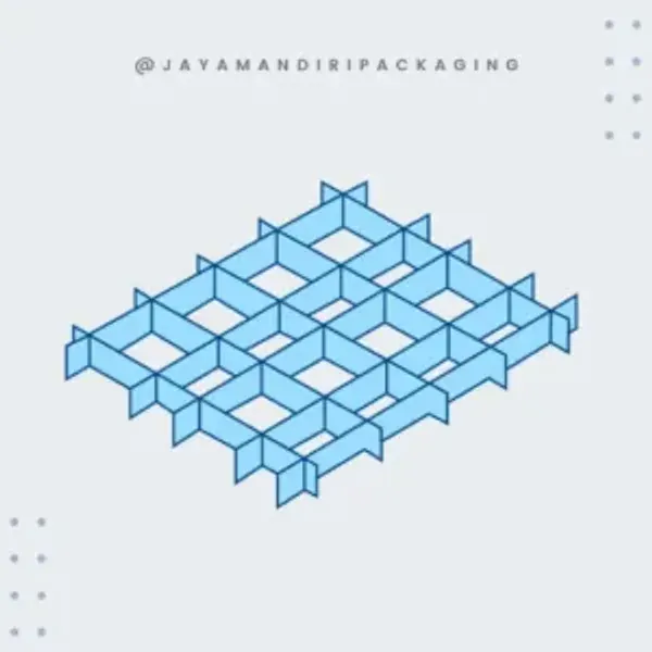 Diagram Partisi / sekat. Ilustrasi konstruksi karton box JMP.