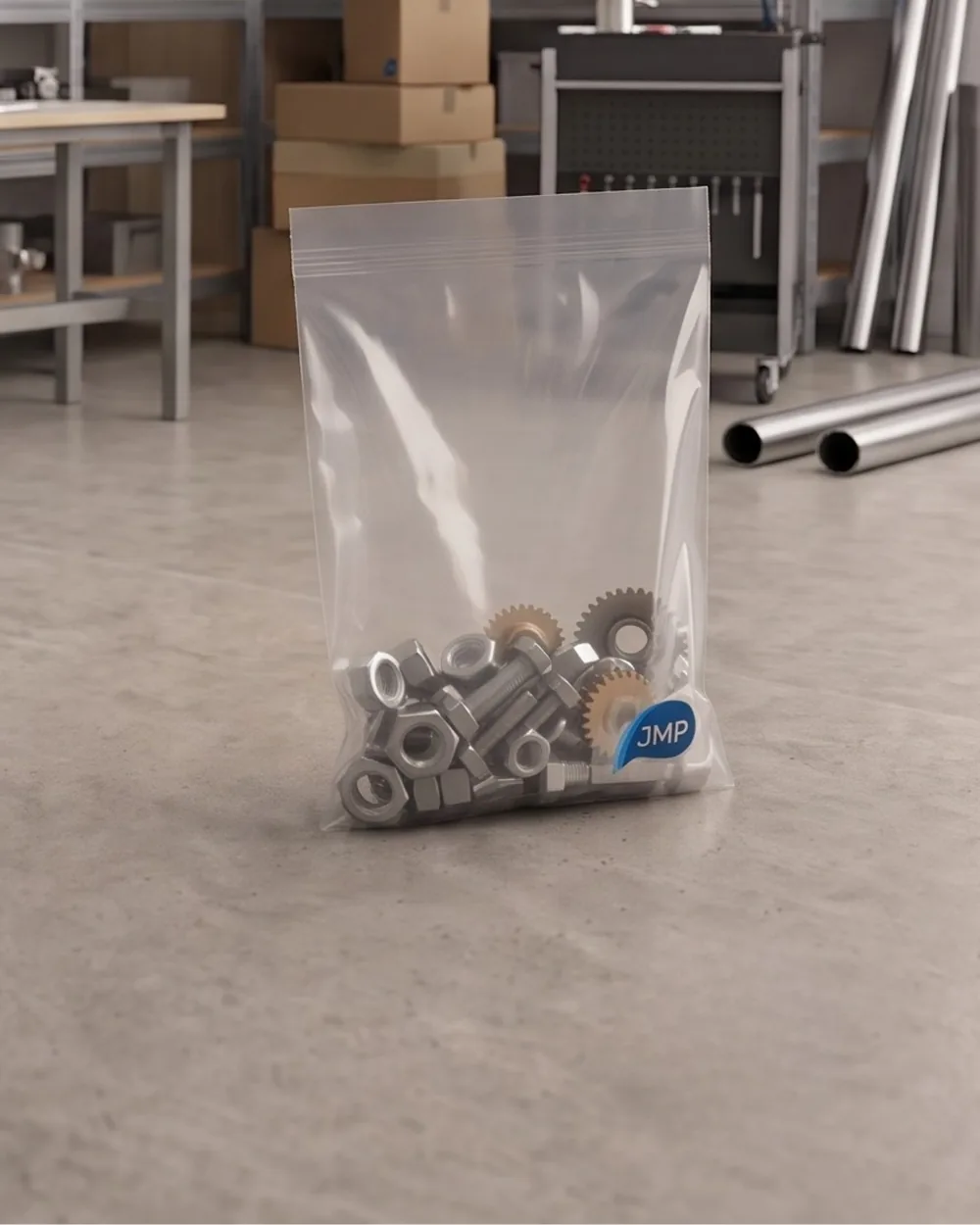 Printed PE polybags made by JMP.